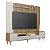 Conjunto Rack e Painel TV 75 Polegadas c/LED 200cm 2 Portas 2 Gavetas - Imagem 10