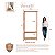 Guarda-Roupas Closet 100x210cm Madeira Maciça 2 Prateleiras Vercelli - Imagem 5