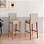Conjunto 2 Banquetas Altas Madeira Maciça Estofadas Arezzo - Imagem 1