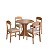 Conjunto Mesa Jantar Redonda 90cm 4 Cadeiras Madeira Maciça Capri - Imagem 2