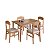 Conjunto Mesa de Jantar Retangular 120cm 4 Cadeiras Madeira Maciça - Imagem 2