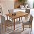 Conjunto Mesa de Jantar Retangular 120cm 4 Cadeiras Madeira Estofadas - Imagem 1