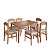 Conjunto de Jantar Mesa Retangular 160cm 6 Cadeiras Madeira Maciça - Imagem 2
