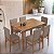 Conjunto Mesa de Jantar 160cm 6 Cadeiras Madeira Maciça Estofadas - Imagem 1