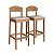 Conjunto Mesa Bistrô 60cm Alta 2 Banquetas Madeira Capri - Imagem 3