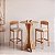 Conjunto Mesa Bistrô 60cm Alta 2 Banquetas Madeira Capri - Imagem 1