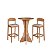 Conjunto Mesa Bistrô 60cm Alta 2 Banquetas Madeira Capri - Imagem 2