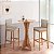 Conjunto Mesa Bistrô Alta 2 Banquetas 38cm Madeira Arezzo Estofadas - Imagem 1