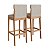 Conjunto Mesa Bistrô Alta 2 Banquetas 38cm Madeira Arezzo Estofadas - Imagem 4