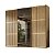 Guarda-Roupas Nilo 274,2cm 3 Portas com Porta Ripada e Reflecta com Led - Imagem 2