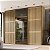 Guarda-Roupas Nilo 274,2cm 3 Portas com Porta Ripada e Reflecta com Led - Imagem 1