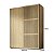 Guarda-Roupas Nilo 183,3cm 2 Portas de Correr Ripada e 100%MDF - Imagem 4