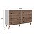 Cômoda Retrô para Quarto 135cm com 6 Gavetas - Imagem 8