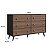 Cômoda Retrô para Quarto 135cm com 6 Gavetas - Imagem 4