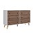 Cômoda Retrô para Quarto 135cm com 6 Gavetas - Imagem 7