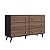 Cômoda Retrô para Quarto 135cm com 6 Gavetas - Imagem 3