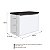 Sapateira Puff Basculante 65cm com estofado 2 Prateleiras e 1 Porta - Imagem 4