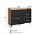Buffet Aparador 120x90cm 2 Prateleiras 3 Portas - Imagem 4