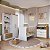 Quarto Infantil Guarda Roupa 6 Prateleiras Cômoda 3 Gavetas e Berço - Imagem 1