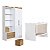 Conjunto Quarto Infantil Guarda Roupa 6 Prateleiras 4 Portas e Berço - Imagem 3