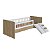 Cama Montessoriana 193x135cm de Solteiro com Escada e Escorregador - Imagem 9