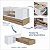 Berço Cama 194x84,5cm 3 Gavetas 2 Gavetões com Rodízios e Trocador - Imagem 17