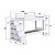 Beliche Infantil 231,8x99cm com Escada 5 Nichos e 2 Gavetas - Imagem 5
