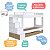 Treliche Infantil 231,8x99cm com Escada Nichos Gavetas e Cama Auxiliar - Imagem 5