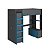 Cama Elevada 196,2x95,8cm com Armário e Escrivaninha - Imagem 4