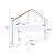 Moldura Casinha 200,3x14,8cm com Livreiro e Prateleiras Suspensas - Imagem 3