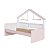 Cama Infantil 200,3x106cm Moldura Casinha Protetores Laterais e Livreiro - Imagem 2