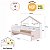 Cama Infantil 200,3x106cm Moldura Casinha Protetores Laterais e Livreiro - Imagem 4