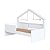 Cama Infantil 200,3x106cm Moldura Casinha Protetores Laterais e Livreiro - Imagem 7