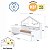 Cama Infantil 200,3x106cm Moldura Casinha Protetores Laterais e Livreiro - Imagem 9