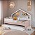 Cama Infantil 200,3x106cm Moldura Casinha com Cama Auxiliar e Livreiro - Imagem 1