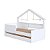 Cama Infantil 200,3x106cm Moldura Casinha com Cama Auxiliar e Livreiro - Imagem 7