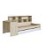 Cama Infanto Juvenil 239x107cm Escrivaninha Estante e Cama Auxiliar - Imagem 3