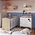 Conjunto Quarto Infantil Encanto Berço com Colchão Cômoda e Prateleira - Imagem 1