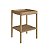 Mesa Lateral Quadrada Oslo 43cm com 1 Prateleira e Pé Madeira - Imagem 2