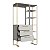 Closet Industrial 103cm 3 Gavetas 5 Nichos Cabideiro e Pés em Metal - Imagem 10