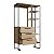Closet Industrial 103cm 3 Gavetas 5 Nichos Cabideiro e Pés em Metal - Imagem 4