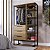 Closet Industrial 103cm 3 Gavetas 5 Nichos Cabideiro e Pés em Metal - Imagem 1