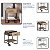 Conjunto Quarto Industrial Completo com 4 Peças Closet 103cm - Imagem 6