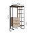 Conjunto Quarto Industrial Closet 103cm Cômoda 67cm Mesa Cabeceira 49cm - Imagem 3