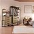 Conjunto Quarto Industrial Closet 103cm Cômoda 67cm Mesa Cabeceira 49cm - Imagem 1