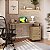 Conjunto Escritório Home Office 2 Peças Mesa 135cm e Gaveteiro 36cm - Imagem 12