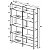 Estante para Escritório Home Office Industrial 144x183cm 2 Portas - Imagem 4