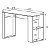 Mesa Escrivaninha Home Office 120x74cm com Gaveta e 2 Nichos - Imagem 5