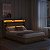 Conjunto Cancun Cama Casal Queen Estilo Japonesa com Cabeceira LED - Imagem 2
