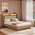 Conjunto Cancun Cama Casal Queen Estilo Japonesa com Cabeceira LED - Imagem 11